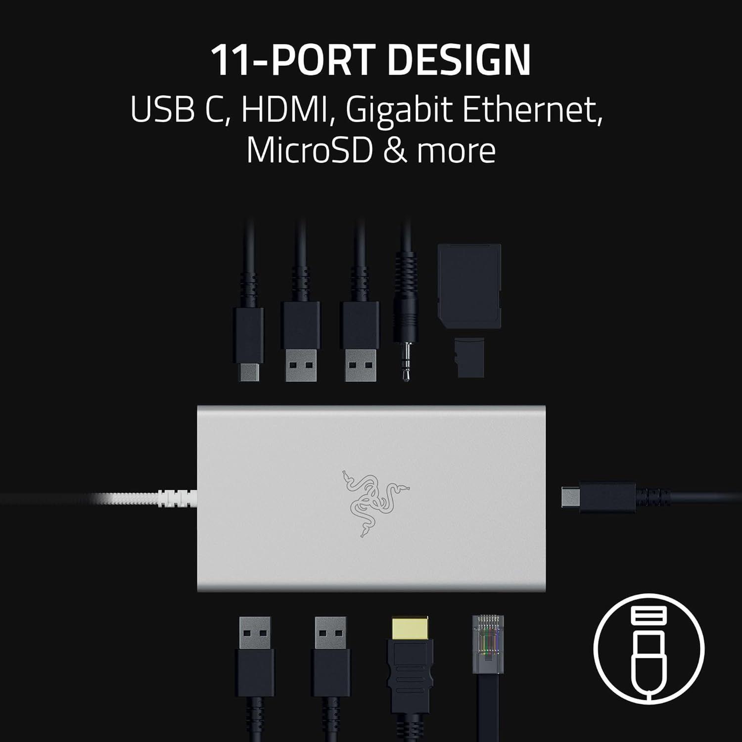 Refurbished Razer USB-C Dock 11 Port Docking Station for Laptops - Reebelo Ireland