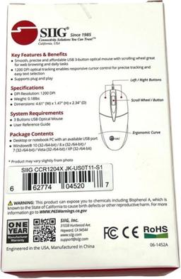 Refurbished SIIG 3 Buttons USB Optical Mouse - Reebelo Ireland