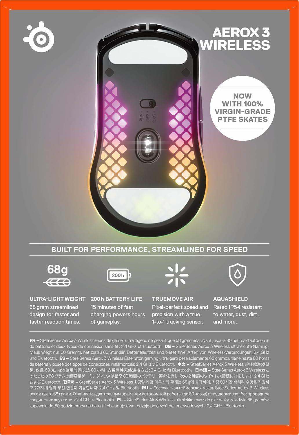 Refurbished SteelSeries Aerox 3 Wireless Gaming Mouse - Reebelo Ireland
