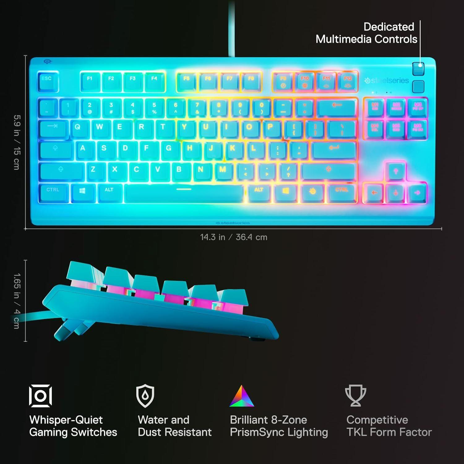 Refurbished SteelSeries Apex 3 TKL Wired RGB Lighting Gaming Keyboard - Reebelo Ireland