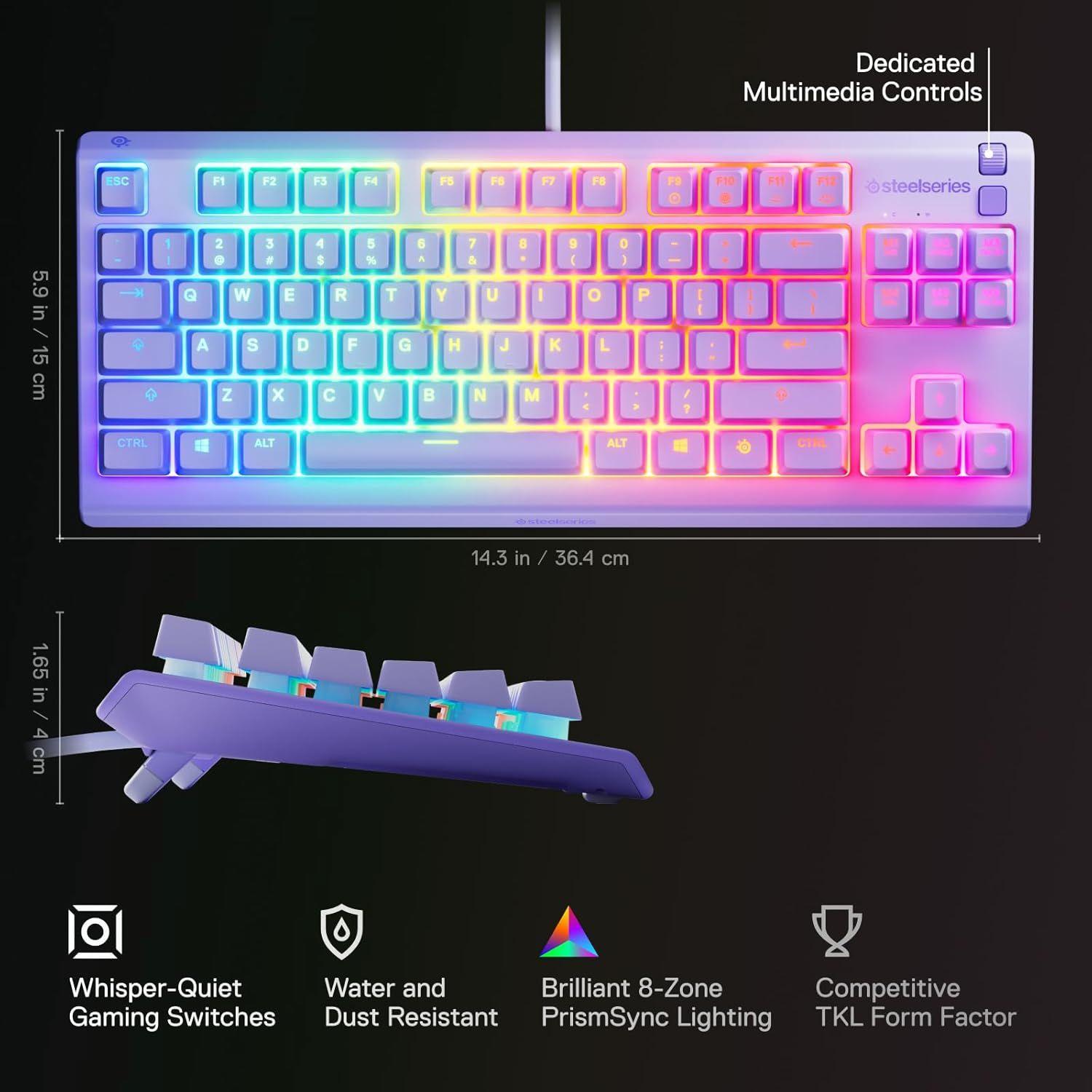 Refurbished SteelSeries Apex 3 TKL Wired RGB Lighting Gaming Keyboard - Reebelo Ireland