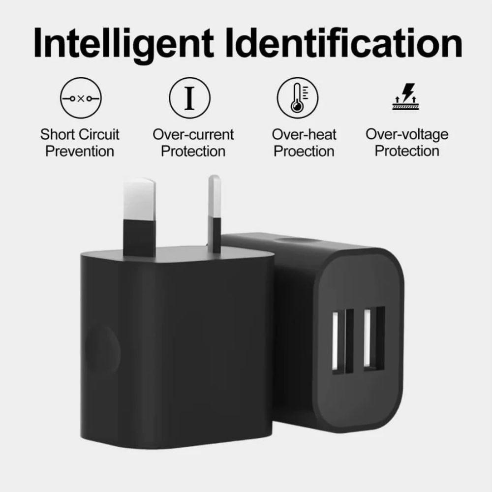 Refurbished That Watch Shop Dual USB Power Adapter Wall Plug (NZ / AU)  - Reebelo Ireland