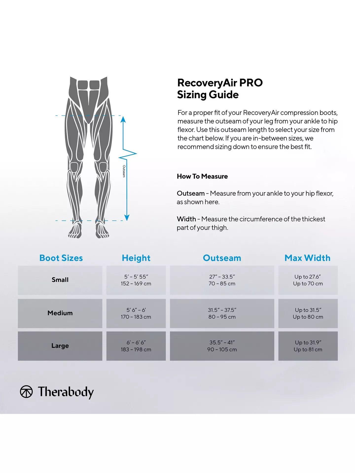 Refurbished Therabody RecoveryAir Pro Compression Boots (Medium) - Reebelo Ireland