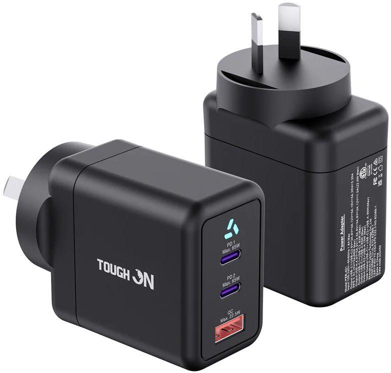 Refurbished Tough On 65W 3 Port PD & QC 3.0 Fast Wall Charger - Reebelo Ireland