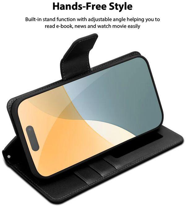 Refurbished Tough On Flip Wallet Leather Phone Case for iPhone 16 - Reebelo Ireland