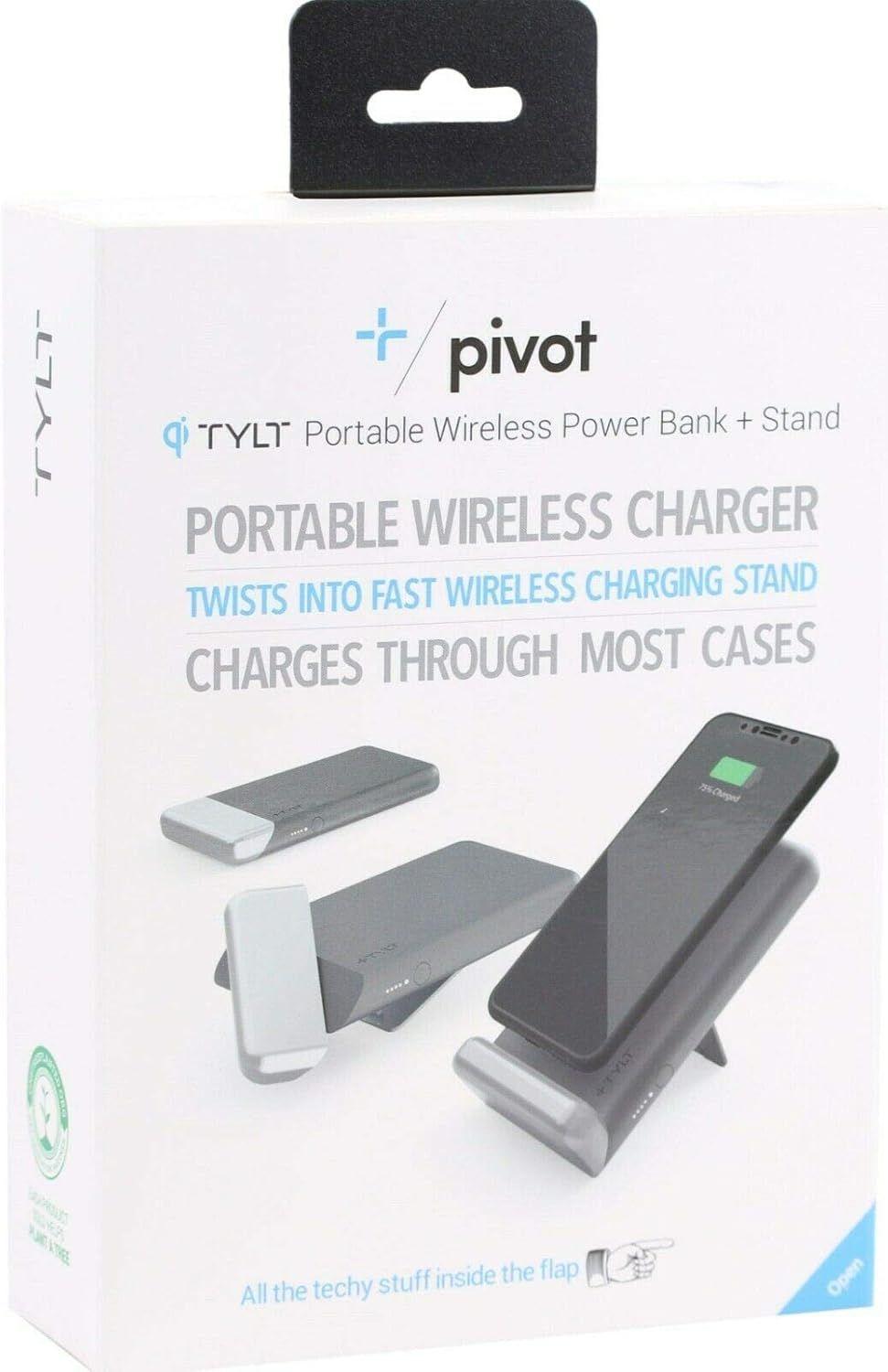 Refurbished Tylt Pivot Portable Wireless Power Bank + Stand - Reebelo Ireland