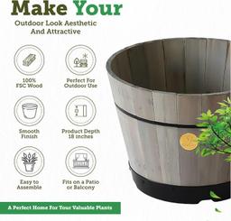 Refurbished VegTrug Build a Barrel Kit Planter 46cm - Reebelo Ireland