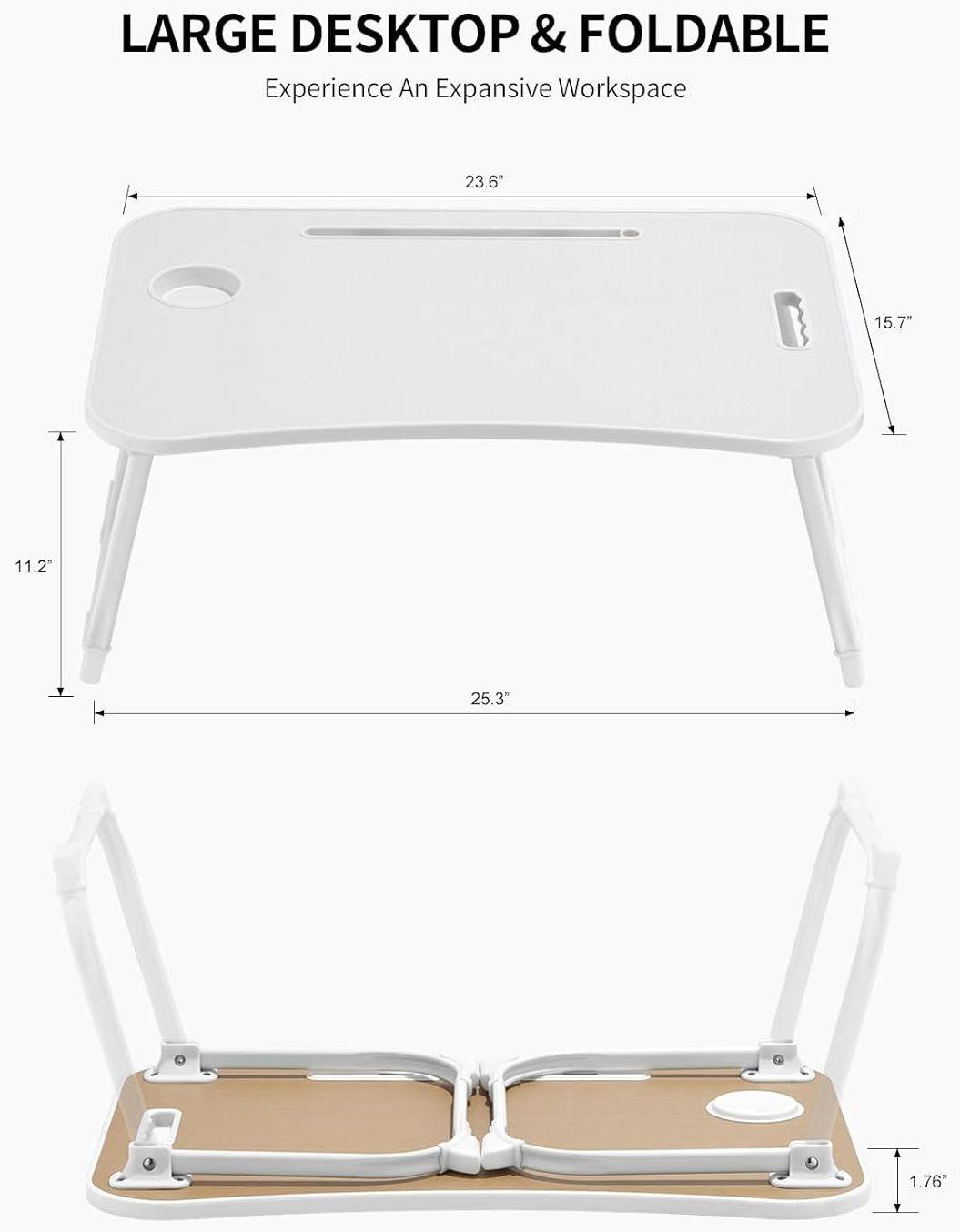 Refurbished Zeaptac Laptop Bed Desk Foldable Lap Table - Reebelo Ireland