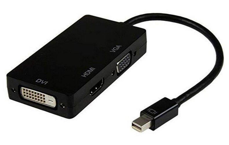 Refurbished 8ware 3 in1 Thunderbolt Mini DP DisplayPort to HDMI DVI VGA Hub Adapter Converter Cable for MacBook Air Mac Mini Microsoft Surface Pro 3/4/5 - Reebelo Ireland