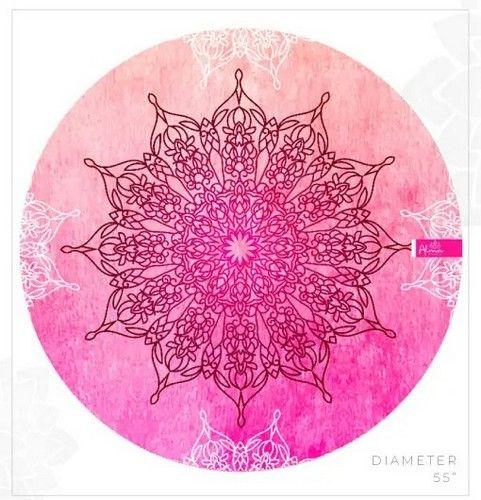 Refurbished AURA ROUND BEACH TOWEL unisex Eco-friendly round towel sand free meditation inspired made from recycled plastic bottles - Reebelo Ireland
