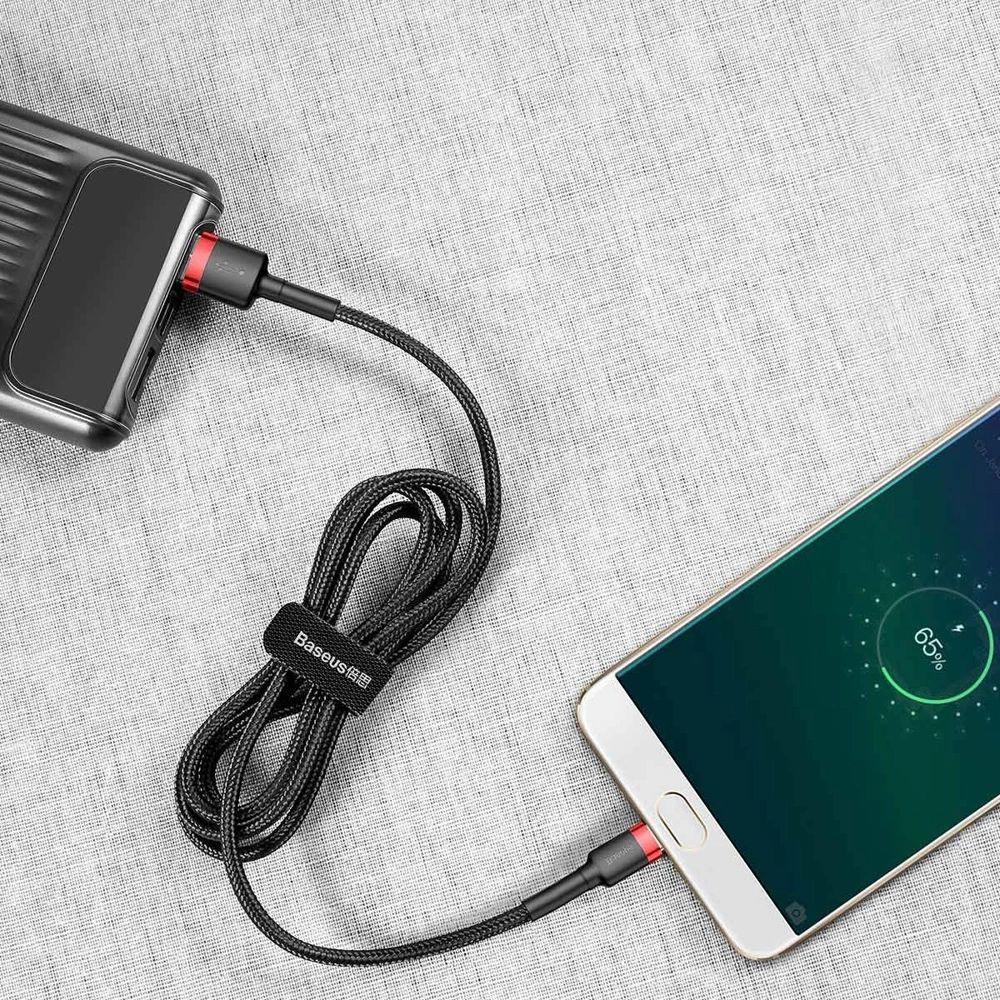 Refurbished Baseus Phone Cable Cafule Fast Charging USB to Micro USB 1.5A (2M) - Reebelo Ireland