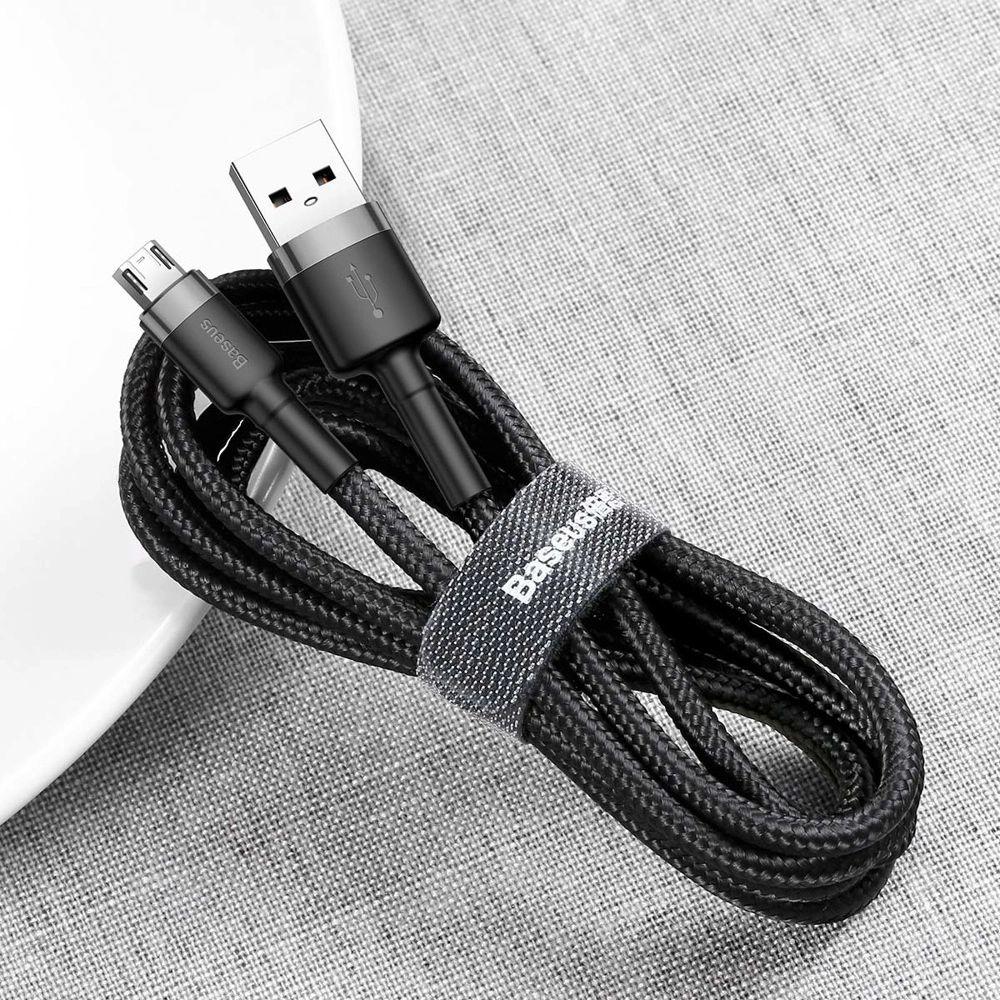 Refurbished Baseus Phone Cable Cafule Fast Charging USB to Micro USB 2A (3M) - Reebelo Ireland