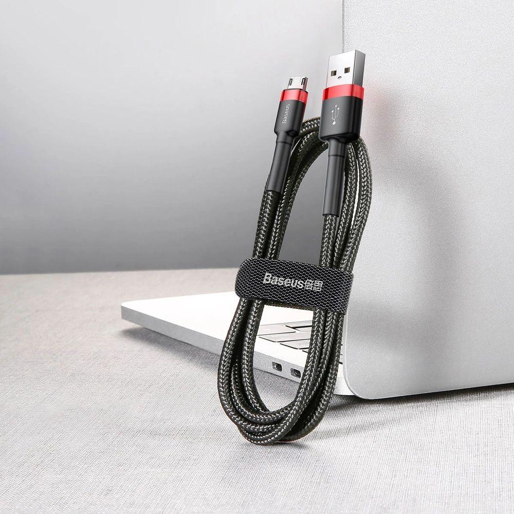 Refurbished Baseus Phone Cable Cafule Fast Charging USB to Micro USB 2A (3M) - Reebelo Ireland