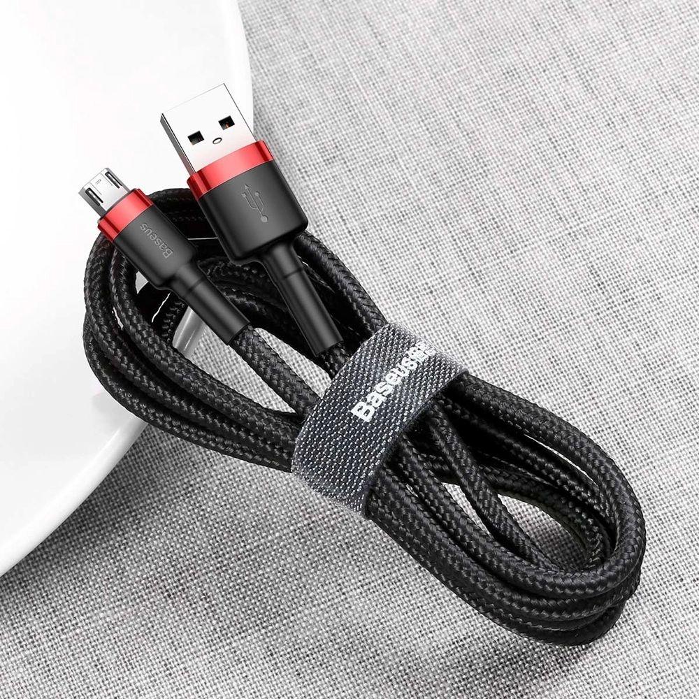 Refurbished Baseus Phone Cable Cafule Fast Charging USB to Micro USB 2A (3M) - Reebelo Ireland