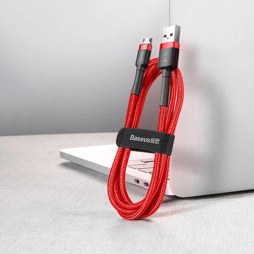 Refurbished Baseus Phone Cable Cafule Fast Charging USB to Micro USB 2A (3M) - Reebelo Ireland