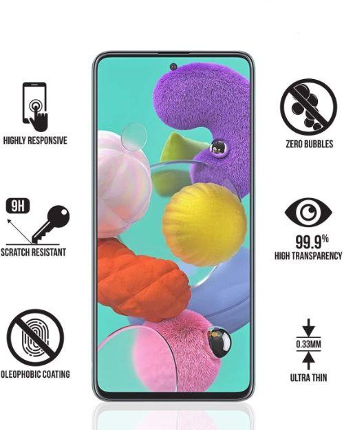 Refurbished Nuglas Flat Clear Tempered Glass Screen Protector for Galaxy A51 - Reebelo Ireland