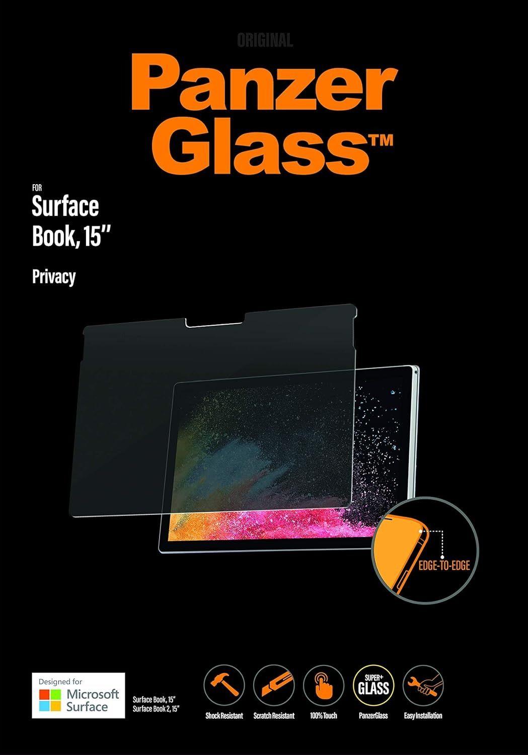 Refurbished PanzerGlass Microsoft Surface Book 15'' Privacy Transparent Screen Protector - Reebelo Ireland