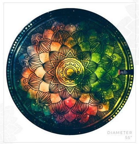 Refurbished PRANA ROUND BEACH TOWEL unisex Eco-friendly round towel sand free meditation inspired made from recycled plastic bottles - Reebelo Ireland