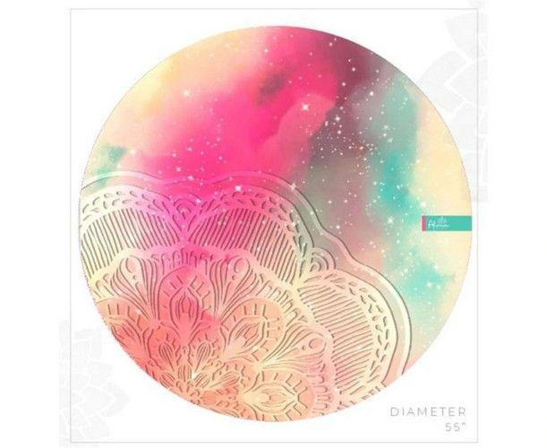 Refurbished SHAKTI ROUND BEACH TOWEL unisex Eco-friendly round towel sand free meditation inspired made from recycled plastic bottles - Reebelo Ireland
