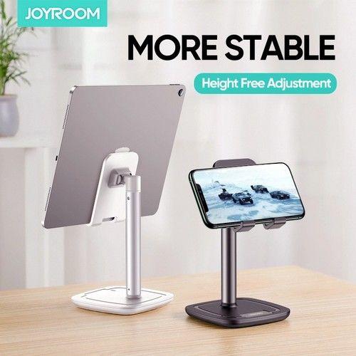 Refurbished Joyroom Universal Unadjustable Tablet Phone Desk Stand Holder Mount for iPad iPhone White - Reebelo Ireland