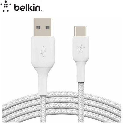 Refurbished Belkin USB-A to USB-C Cable for Samsung Google Nintendo Switch 2M White - Reebelo Ireland