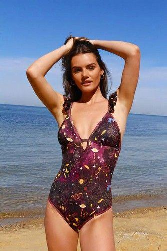 Refurbished Women's UPF 50+ MAGIC SPELL Bathing Suits One Piece Swimsuits made from recycled plastic bottles Variant Size Value S - Reebelo Ireland