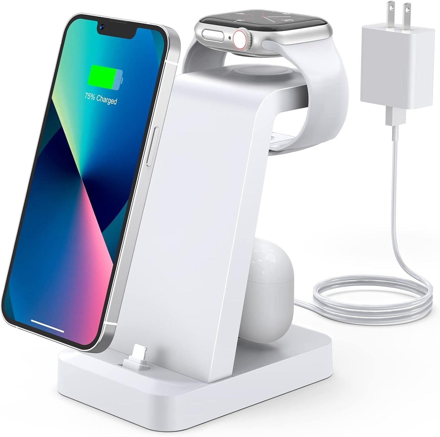 Refurbished Woruda Charger Station 3-in-1 Fast Wireless Charging Dock Stand for iPhone Multiple Devices - Reebelo Ireland